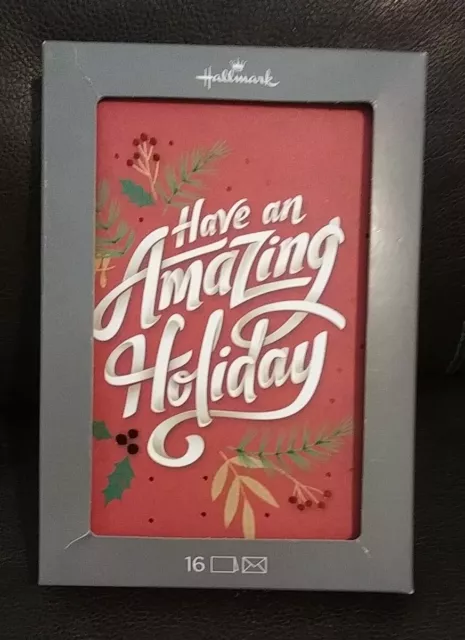 Hallmark Christmas Holiday Greeting Cards with Inside Message 16Cards/ Envelopes