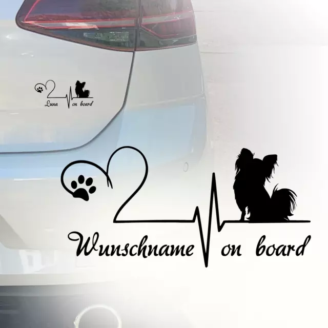 AUTO AUFKLEBER, Chihuahua, Wunschname on board