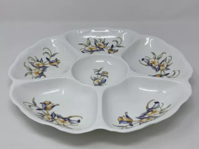 Aynsley Just Orchids Bone China Made In England Divided Dish Relish Divided
