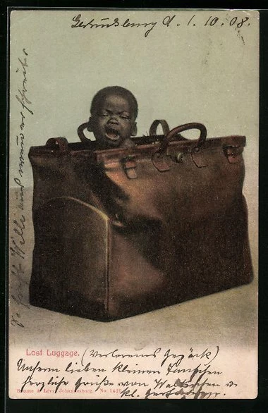 CPA Lost Luggage 1908