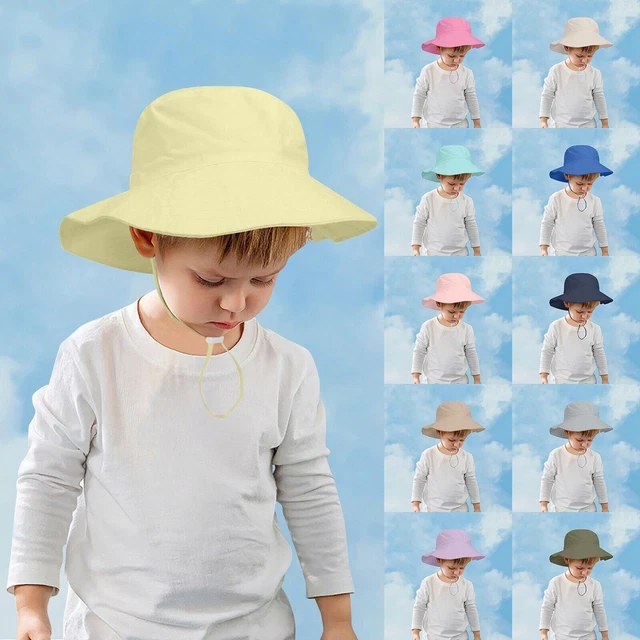 Chapeau De Soleil Enfant Rose Avec Lunettes De Soleil - Protection UV, Respirant Et Réglable Pour Plage Et Plein Air