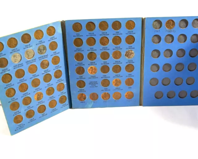 Partial Lincoln Head Cent Whitman Folder No. 2 9030 Starting 1941 - 60 Coins