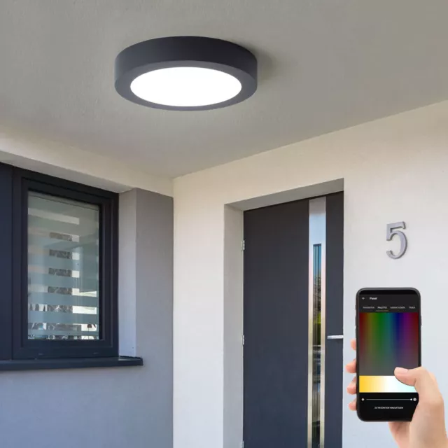 Haustürlampe Lampada Parete Esterni Smart LED Alluminio Plafoniera Dimmerabile