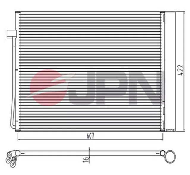 JPN Kondensator Klimaanlage 60C9082-JPN Aluminium für BMW 5er E60 Touring E61