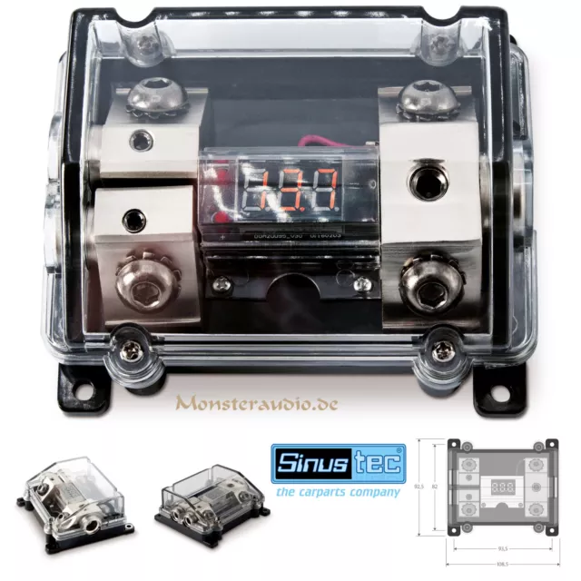 Sinustec SVB 2-fach ANL Stromverteilerblock 50 2x 35mm² Verteiler Voltanzeige