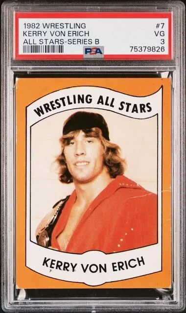 1982 Wrestling All Stars Kerry Von Erich PSA 3 WWF WWE WCCW WCW Rookie Card RC