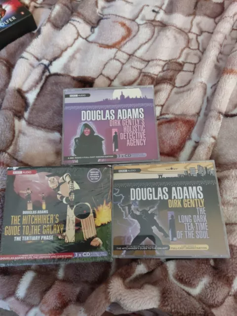 3 x Douglas Adams  Dirk Gently,  The Hitchhikers  Guide To Galaxy