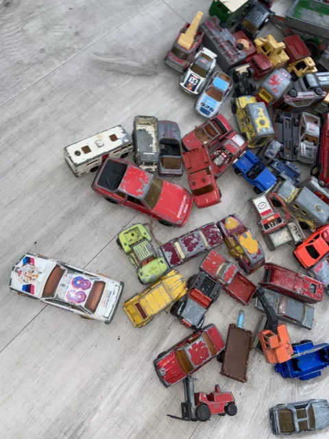 Corgi ,Dinky ,Matchbox & Other Spares/Scrapyard Large Lot + Cars & Trucks