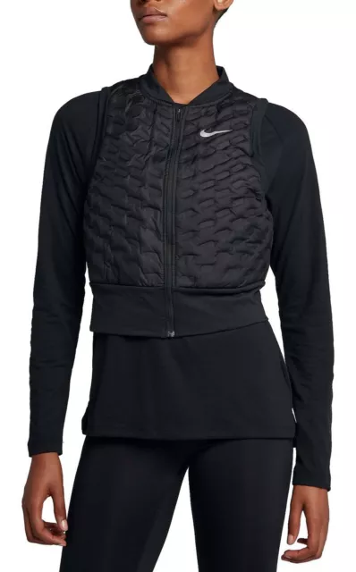 Nike Women's Aeroloft Running Vest (Black) - Large - New ~ AA3575 010