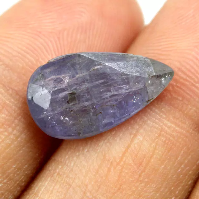 7,15 cts de tanzanite naturelle non traitée 17 mm x 10 mm poire taillée à...