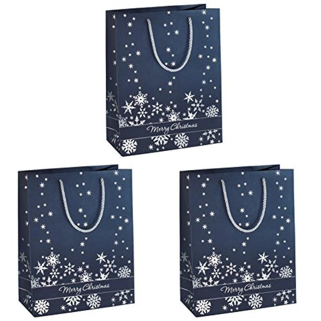 (TG. Sacchetti grandi) SIGEL GT110 Premium Borsa Regalo natalizia grande, Silver