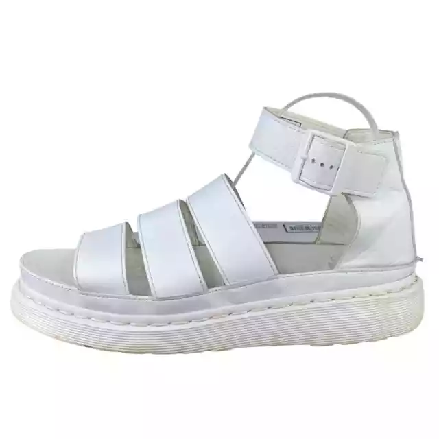 Dr. Martens Women's Clarissa White Leather Chunky Strap Sandal Size US 9 3