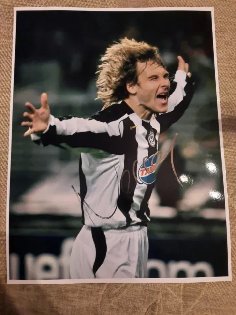 Signed 10x8 Pavel Nedved Juventus Football Photo