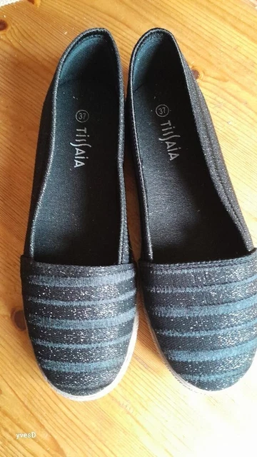Ballerines Zara Noir Jacquard Fleuri Pointure 37 - Occasion, Petits Talons