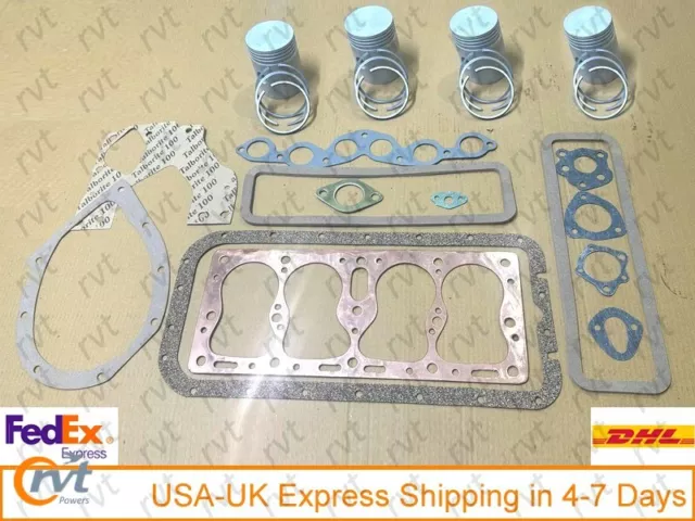 Engine Overhaul Kit Jeep Willys CJ2A CJ3A M38 MB 4-134 FlatHead Gaskit+Piston