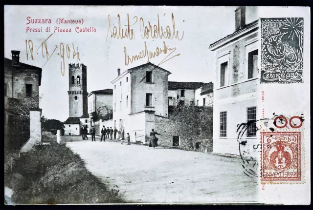 Lombardia - Mantova - Suzzara - Pressi Di Piazza Castello - F.p. Viaggiata- 1904
