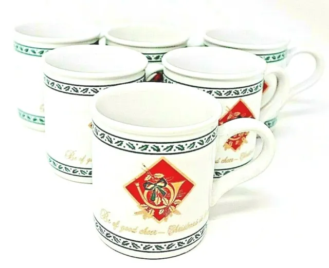 Vintage Six American Greetings Cups Be Of Good Cheer Christmas Is Here