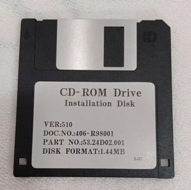 Versión en disco de instalación de unidad de CD-ROM DE COLECCIÓN: 510 parte 53.24D032.001