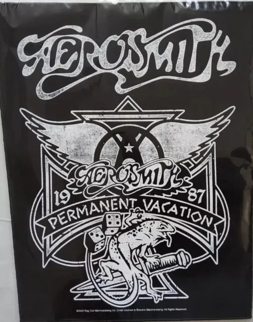 Aerosmith Permanent Vacation back Patch- cloth sew on, official Licensed Merch