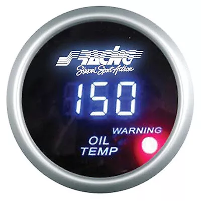 Simoni Racing Misuratore Temperatura Olio Digitale - Faccia Nera - Diametro 52mm