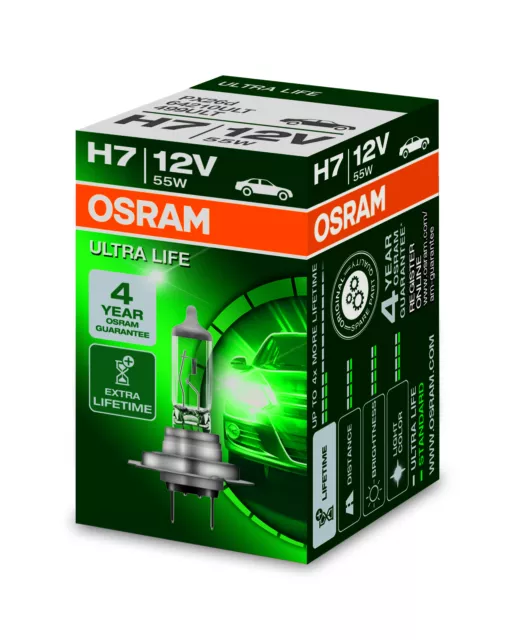 OSRAM H7 55 Watt Ultra Life 64210UL PX26d Birne Scheinwerfer 12V 55W Longlife