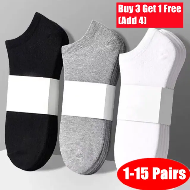 Mens Womens Trainer Liner Ankle Socks Invisible Cotton Low Cut Sports Socks lot~