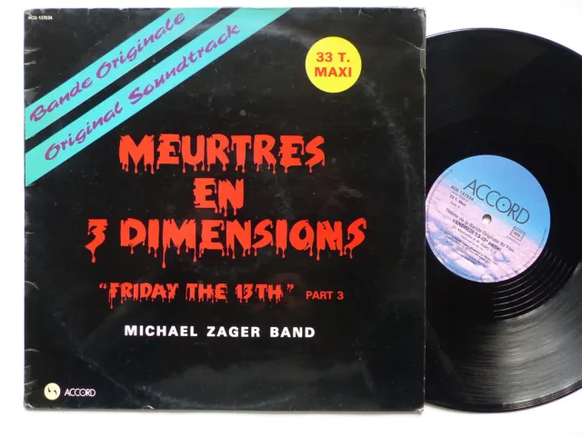MAXI 12" BO film OST Meurtres en 3 dimensions Friday the 13th MICHAEL ZAGER BAND