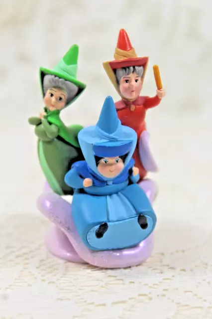 ~Disney~ Princess Sleeping Beauty Fairy Godmothers PVC Cake Topper Figure