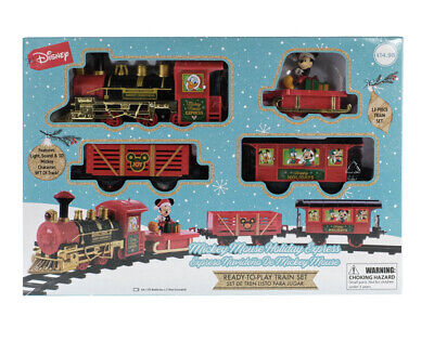 Disney MICKEY MOUSE Holiday Christmas EXPRESS Train Set 12 piece set NEW IN Hand