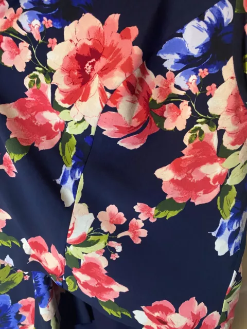 Jessica Howard Womens Plus Size 24W 3x Navy floral 2 Piece Dress Jacket 2