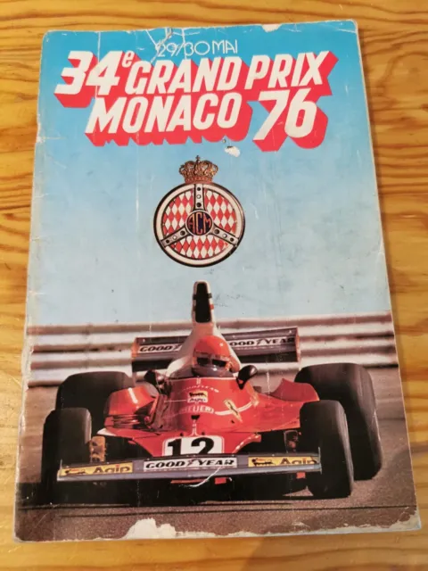 Programme 34° Grand Prix de Formule 1 Monaco 1976