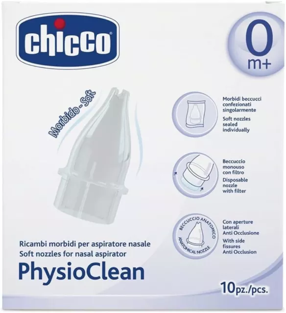 Chicco PhysioClean Replacement Nozzles for Nasal Aspirator 2