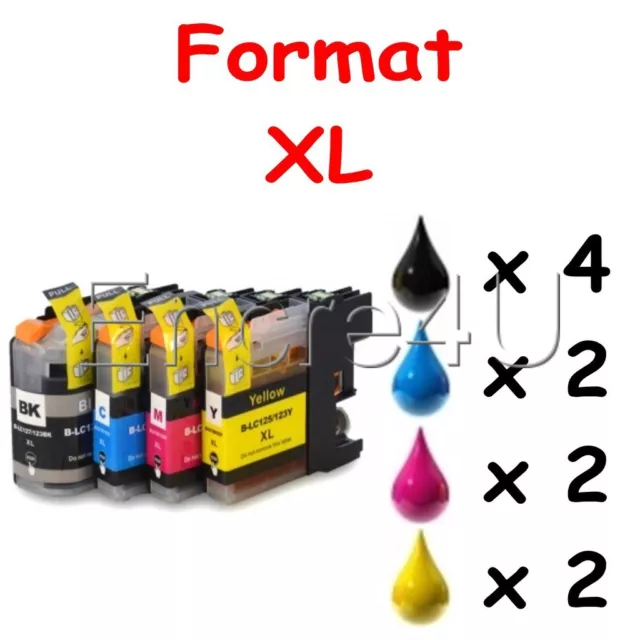 Pack 10 cartouches d'encre compatible pour imprimante Brother MFC J245 J470 J650