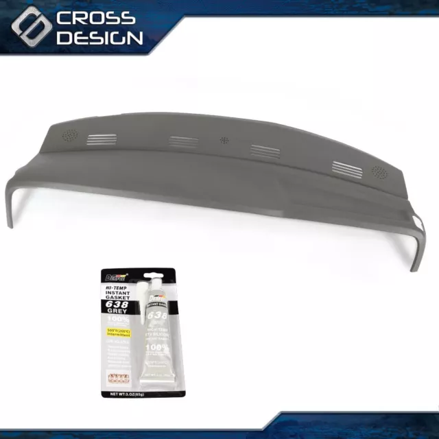 Molded Dash Pad Board Cover Cap Overlay Gray Fit For 2002-05 Dodge Ram 1500 2500
