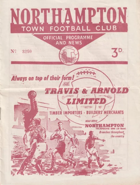 Northampton Town v Stockport County, 3 September 1960, Division Four (BoxH)