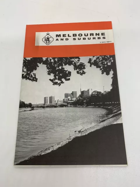 Vintage RACV Map of Melbourne & Suburbs With Princess Bridge