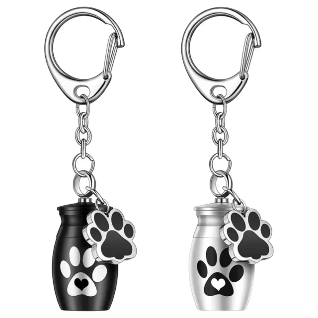 2pcs Hunde Ashes Urne Haustierfeindung Urne Keepsake Schlüsselkette Hanging