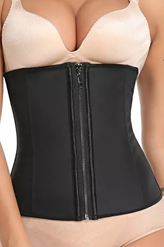 NEW Premium Quality Black Underbust Corset Shapewear Latex Neoprene Size 6 to 26 3