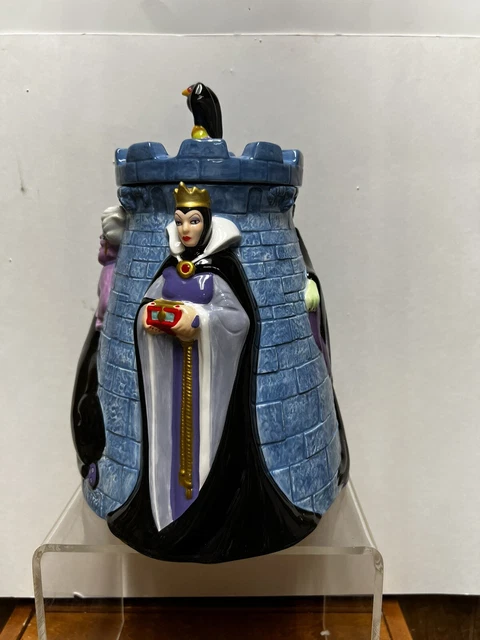 DISNEY VILLAINS COOKIE Jar Maleficent, Ursula Evil Queen And Diablo 11