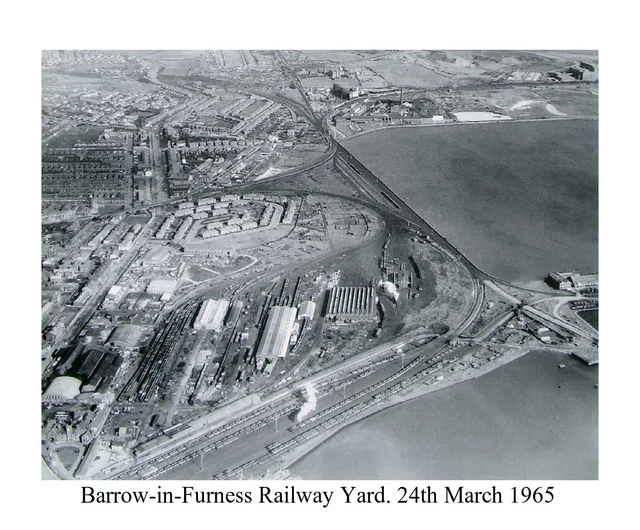 BARROWINFURNESS RAILWAY STATION. 1965 PHOTO PRINT 10" x 8" £6.90