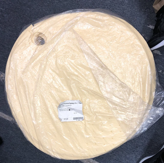 SPILFYTER  Drum Top Pad, Chem/Hazmat, Yellow, 22in Lot Of 20  S2-76