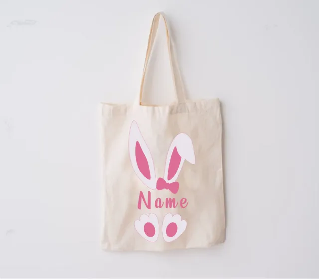 Bunny Personalised Easter tote bag with names and 6 designs | Easter gift ideas