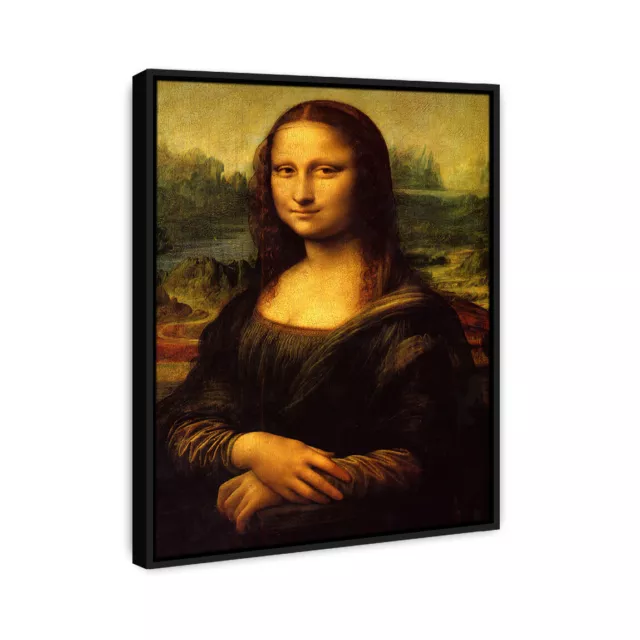 Leonardo Da Vinci Mona Lisa Painting Framed Oil Canvas Print