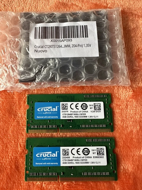 8GB RAM DDR3 Per Dell Inspiron (2x4GB) – PC3-10600, SODIMM, Compatibile 1746, 1764, 17R, M101z - Foto 2