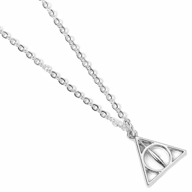 Harry Potter Deathly Hallows Silver Plated Pendant Necklace - Hogwarts Jewellery