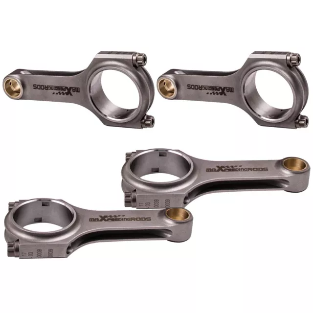 Forged Steel H-Beam Connecting Rods+ARP 2000 3/8" bolts Fit For Volvo B230 152mm