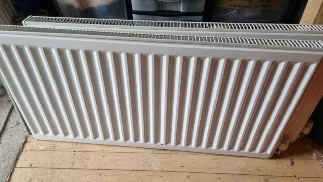 2x Radiator single panel Type 11 style 1200 x 600 size, White - Uxbridge