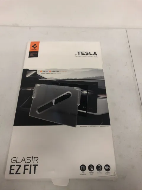 For Tesla Model  S(2021) /X(2022) Spigen [EZ FIT GLAS.tR] Screen Protector