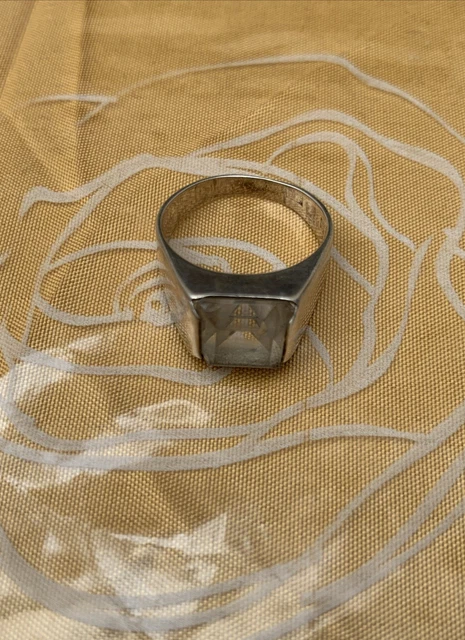 Bague Ancienne En Argent 925 Avec Perle Fantaisie - Occasion, Poinçonné, Bijou Vintage