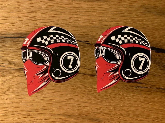 2x Cafe Racer Aufkleber Motorrad Biker UK Scrambler Tuning Oldschool V2 V8 #695
